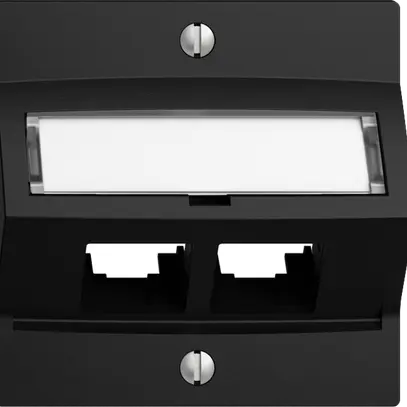 Kit di montaggio S-One EDIZIOdue F per 2×RJ45 obliquo, nero 