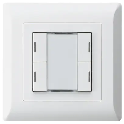Poussoir ENC kallysto.line KNX 4×LED RGB s/e-link blanc 