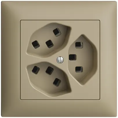 Presa INC 3×T23 16A EDIZIOdue sand, con morsetti innest. 