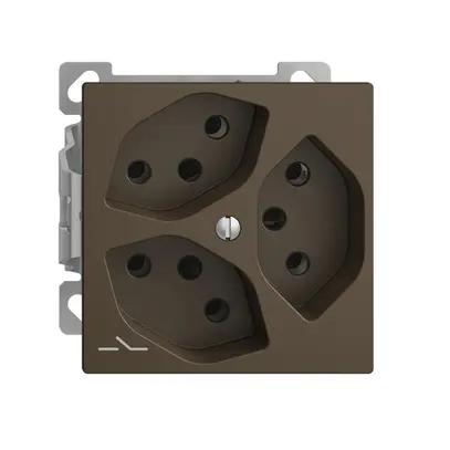 Presa AP EDIZIOdue 3×T13 coffee 1×S interno per comcofnazione 