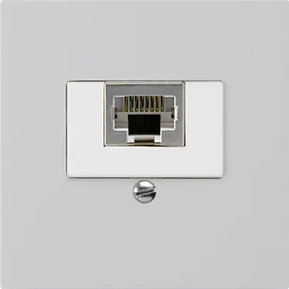 Insert pour prise de raccordement kallysto 1×RJ45s gris clair 