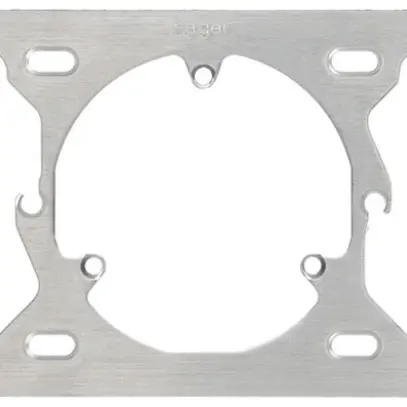 Placca d.fissaggio HA grd.I-I-I horizontale 77×197mm 52mm+3-punti+52mm alluminio 