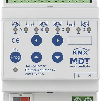 Actionneur de jalousie KNX AMD MDT JAL-0410D.02 4-can 8A 180W 24VDC 4UM 