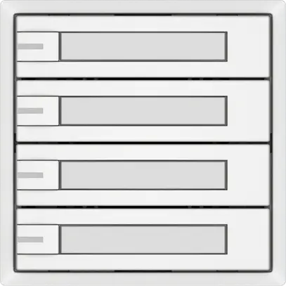 Poussoir universel EDIZIO.liv UNI SNAPFIX® a.LED RGB 4× comm.1T étiqu.bc 