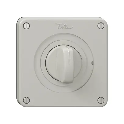 Coperchio NEVO, p.interruttore rotativo c.manopola, c.guarnizione nera, grc 