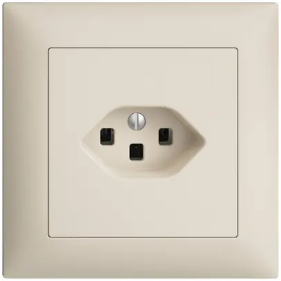 Presa INC EDIZIOdue T23 16A crema, con morsetti innest. 