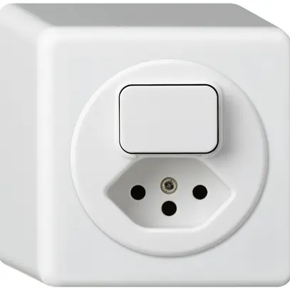 Combinazione AP basico 3+tipo 13 bianco 