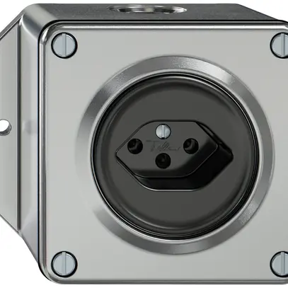 AP-Steckdose ELEMENT SNAPFIX® 1×Typ 13 10A 250V IP20 alu 