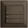 UP-Taster KNX 3-fach EDIZIOdue coffee RGB mit LED 