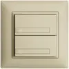 Poussoir ENC KNX 2× EDIZIOdue vanille RGB sans LED avec insert papier 