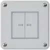 Contact à poussoir ENC robusto IP55 2×1P gris 2×lumineux 