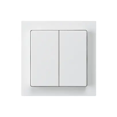 Kit frontale kallysto 60×60 bianco per interruttore/tasto con bottone doppio 