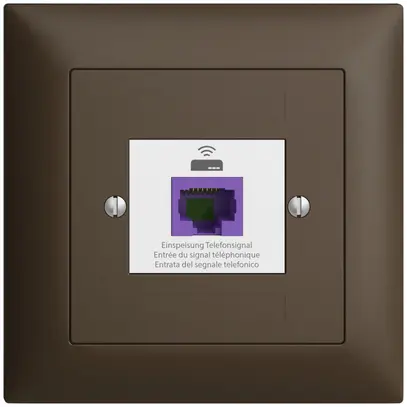 Presa ritorno INC EDIZIOdue FMI 1×RJ45 p.Swisscom VoIP, 8 poli, UTP, coffee 