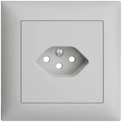 Kit frontal ENC EDIZIOdue gris clair 88×88mm 1×T13 avec shutter 