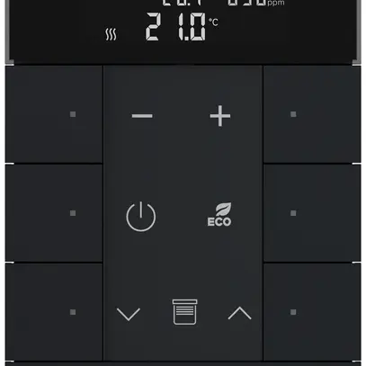 Raumbediengerät ABB-free@home SBC-F-6.0.1, RTR IAQ 6 Tasten schwarz matt 