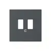 Placca frontale kallysto per presa USB antracite 