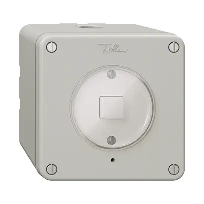 Poussoir KNX NAP 1× NEVO RGB avec sonde de température, gris clair 