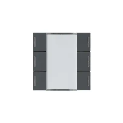 Kit frontal Hager kallysto 6×KNX LED systemlink/easylink anthracite 