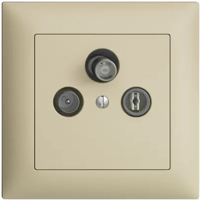 Prise d'antenne ENC SAT DB52 EDIZIOdue vanille, avec IEC/F 