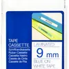 Cassette ruban Brother TZe-223 9mm×8m, blanc/bleu 