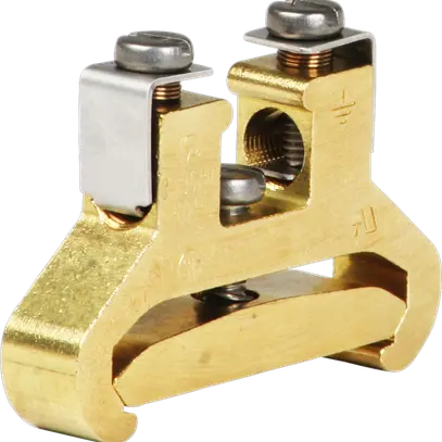 Borne de terre joignable Woertz 4…10mm² raccordement à vis 2×1 rail DIN 35mm 