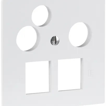 Placca frontale R&M MiniDat 2×RJ45 3×coassiale 60×60mm bianco 