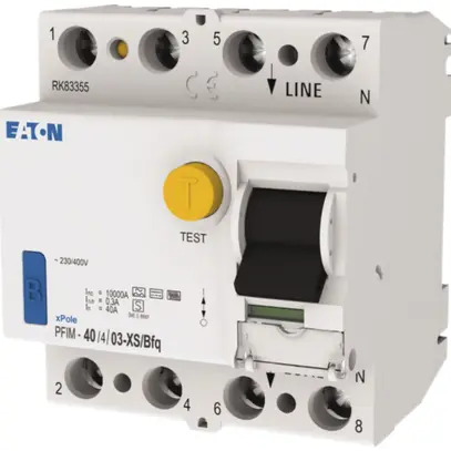 Interrupteur différentiel Eaton PFIM 4P 40A 300mA type XS/Bfq 