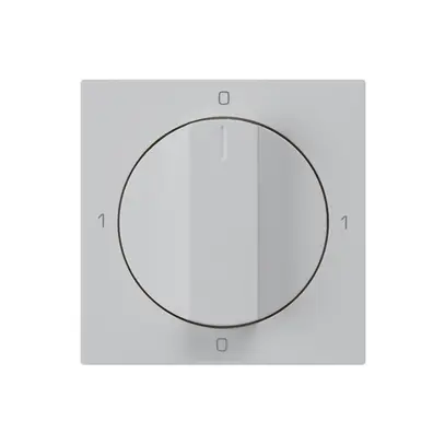 Kit frontale per interruttore rotativo S0 60×60mm kallysto 0-1-0-1 grigio chiaro 