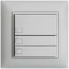Poussoir univ. ENC 3×1t bornes enf. EDIZIOdue gris clair, sans LED 