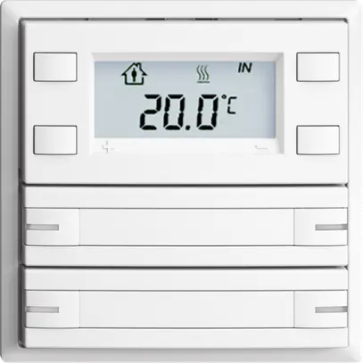 Poussoir RTH ENC KNX 4× EDIZIOdue F blanc, avec pap.+LED RGB 