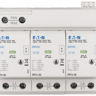 Scaricatore combinato Eaton, protezione da sovratensioni T1+T2 