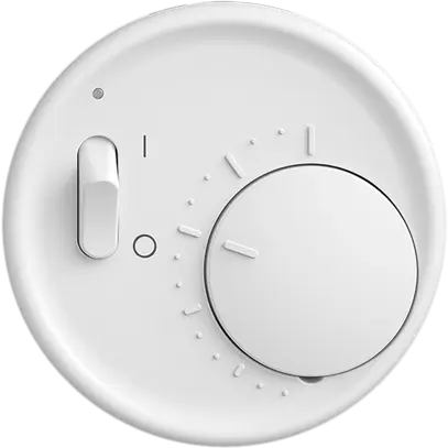 Thermostat d'ambiance STANDARDdue SNAPFIX® avec interrupteur 230V AC 50Hz bc 