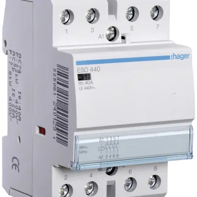 Contattore AMD Hager 24VAC 4 chiusura 0 apertura 40A 3UM 