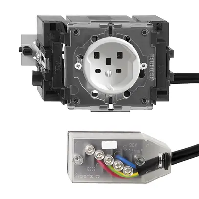 Presa INS FH T25 16A bianco 49…69mm per cavo piatto Technofil 