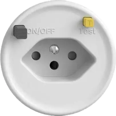 Prise ENC STANDARDdue T13 FI 30mA blanc avec shutter 