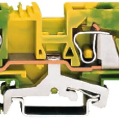 Morsetto WAGO 3L 10mm² verde/giallo 