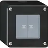 Interruttore AP robusto IP55 schema 3+3 2×illuminato nero 