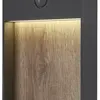 LED-Wandleuchte SLV FLATT SENSOR 16W 3000K 600lm IP54 anthrazit/Holz 