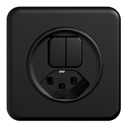 Comnenazione INC 2×A-R/1L+T23 nero 16A Sdue 