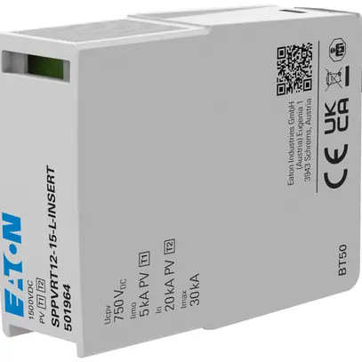 Inserto per scaricatore combinato Eaton SPPVRT12-15-L DC 1500V 5kA 