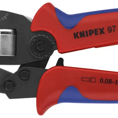Pinza di serraggio KNIPEX auto-egolante per capicorda 190mm 0.08…16mm² 