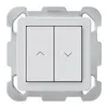 Pulsante per tapparelle KNX INC Hager BA basico B doppio 77×77mm bianco 