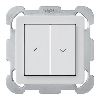 Pulsante per tapparelle KNX INC Hager BA basico B doppio 77×77mm bianco 