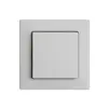 Frontset EDIZIOdue hellgrau 60×60mm für Druckschalter 