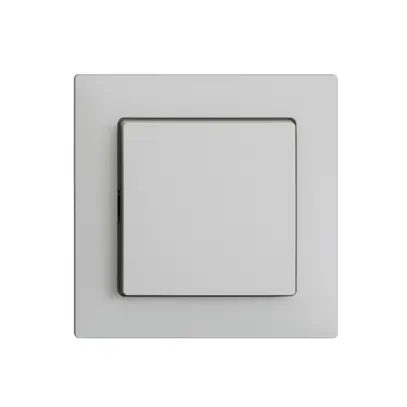 Kit frontale EDIZIOdue grigio chiaro, 60×60mm per interr. pulsante 