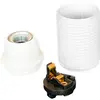 Douille Elektrogros E14 thermoplast avec filetage extérieur blanc 