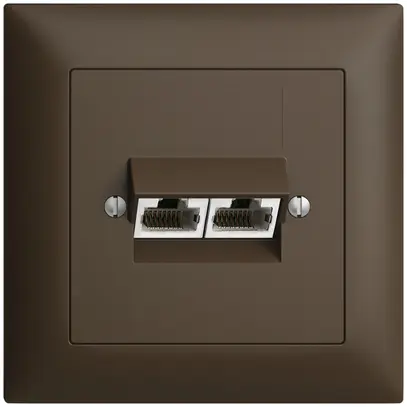 Presa di raccordo INC 2×RJ45/s 8P sep.EDIZIOdue coffee ITplus 