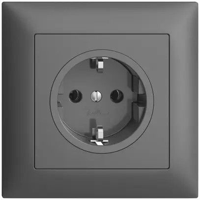 UP-SCHUKO-Steckdose EDIZIOdue FMI, 16A, 250VAC, L+N+PE dunkelgrau 