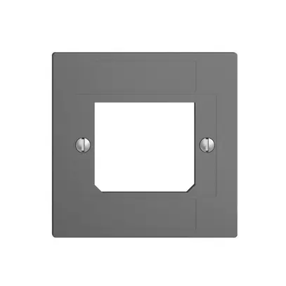 Plaque frontale ITplus ADSL EDIZIOdue gris foncé 3×RJ/1×T+T 