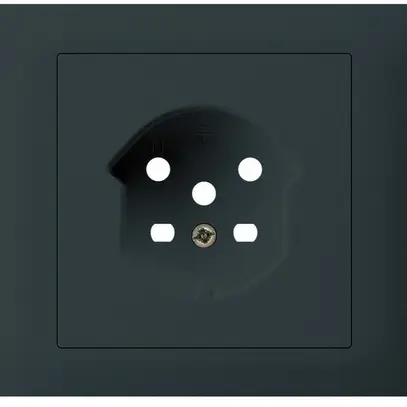 Kit frontal INC Hager kallysto pour prise G3 1×T15 cadre enfichable noir 